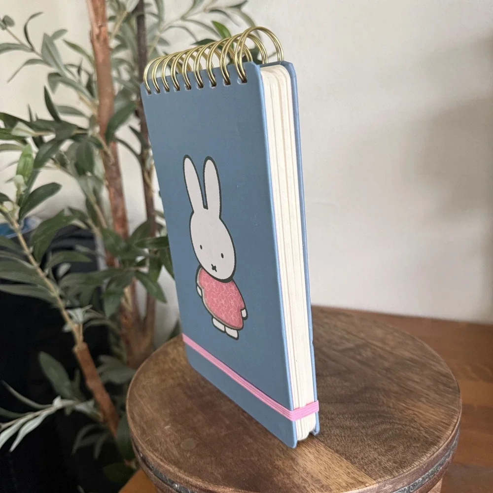 Miffy Blue Top-Spiral Notebook 240 Lined Pages Orange Circle Studio MY091